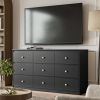 9 Drawer Dresser for Bedroom, Storage Cabinet With Metal Handles, Modern Closet Of Drawers for Living Room
