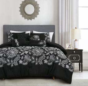 Naarah 7 Pieces Comforter Set (size: queen)