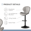 Bar Stools Set of 2 Modern Swivel Bar Chairs, Barstools Counter Height with High Backrest, Easy 3-5 Minute Assembly for Bar, Kitchen, Dining Room