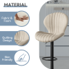 Bar Stools Set of 2 Modern Swivel Bar Chairs, Barstools Counter Height with High Backrest, Easy 3-5 Minute Assembly for Bar, Kitchen, Dining Room