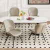Tech-Fabric Dining Chairs 2-Pc Set - Light Beige Ribbed