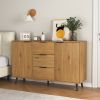 Sideboard Buffet Cabinet with Storage, Wood Coffee Bar Cabinet, Kitchen Buffet Cabinet Cupboard