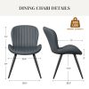 Tech-Fabric Dining Chairs 2-Pc Set - Light Beige Ribbed