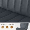 Tech-Fabric Dining Chairs 2-Pc Set - Light Beige Ribbed