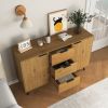 Sideboard Buffet Cabinet with Storage, Wood Coffee Bar Cabinet, Kitchen Buffet Cabinet Cupboard