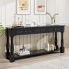 Console Table 63" Long Console Table with Drawers and Shelf for Entryway,Hallway,Living Room