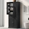 Bathroom Storage Cabinet with Doors and Drawer, Multiple Storage Space, Adjustable Shelf