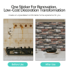 12 Pcs Dark Brown Marble Stone Backsplash Wallpaper Peel And Stick PVC Water Resistant Easy Installtion Self Adhesive Kitchen Bathroom Wall Decoration