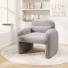 Modern Accent Chair with Waist Pillow and Armrests for Living Room Bedroom