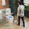 Smart Bidet Toilet with Built-in Bidet Seat, Heated Seat, Tank, Remote Control, Foam Shield, Foot Sensor, Warm Water, One-Piece Toilet for Bathroom