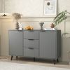 Sideboard Buffet Cabinet with Storage, Wood Coffee Bar Cabinet, Kitchen Buffet Cabinet Cupboard
