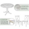5 Pieces Dining Table and Chairs Set for 4 Persons, Kitchen or Dining Room Solid Wood Table with 4 Chairs