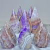 Amethyst Agate Freeform/ Crystal Ornament/ Mexican Lace Agate/ Amethyst/ Rocks and Minerals, Home decoration, holiday party decorations