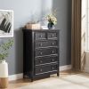 Modern 6 Drawers Dresser 6 Drawers Cabinet, Chest of Drawers Closet Organizers and Storage Clothes Storage Drawers Cabinet for Living Room