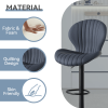 Bar Stools Set of 2 Modern Swivel Bar Chairs, Barstools Counter Height with High Backrest, Easy 3-5 Minute Assembly for Bar, Kitchen, Dining Room