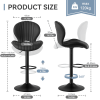 Bar Stools Set of 2 Modern Swivel Bar Chairs, Barstools Counter Height with High Backrest, Easy 3-5 Minute Assembly for Bar, Kitchen, Dining Room