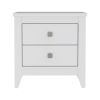 Breeze Four-Legged Modern Bedroom Nightstand, with Two Drawers, Black