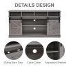 TV Stand Sliding Barn Door Modern&Farmhouse Wood Entertainment Center, Storage Cabinet Table Living Room with Adjustable Shelves for TVs Up to 65"
