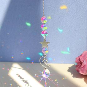 1pc; Colorful Crystals Suncatcher Hanging Sun Catcher with Chain Pendant Ornament Crystal Balls for Window Home Garden Christmas Day Party Weddin (model: Planet Seven)