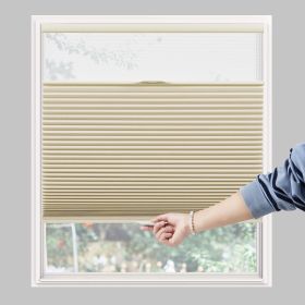 WELLSOURCE Day & Night Cellular Shades, Blackout Top-Down Bottom Up Honeycomb Blinds for Windows, Cordless Window Shades with Sheer (Color: Beige, size: CUSTOM SIZE)