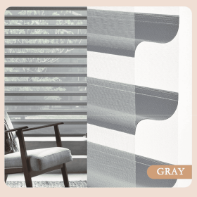 WELLSOURCE Manual 2"Shangri-la shades Non-Blackout Light Filtering for Home, Office, Hotel, Club, Restaurant Custom Made Size (Color: Gray(Light Filtering), size: CONTACT US)