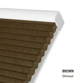 WELLSOURCE Cellular Shades Honeycomb Blinds Blackout for Windows Bedroom, Office Custom Size (Color: Brown, size: CUSTOM SIZE)