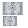 8x10FT Vintage Area Rug Modern Non Slip Carpet Boho Low Pile Soft Rug Waterproof Machine Washable Rug for Living Room Bedroom Kitchen Dining Room Unde