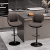 Bar Stools Set of 2, Kitchen Swivel Counter Barstool Adjustable Height Island Bar Chairs Modern Stools