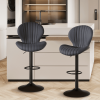 Bar Stools Set of 2 Modern Swivel Bar Chairs, Barstools Counter Height with High Backrest, Easy 3-5 Minute Assembly for Bar, Kitchen, Dining Room
