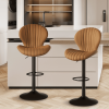 Bar Stools Set of 2 Modern Swivel Bar Chairs, Barstools Counter Height with High Backrest, Easy 3-5 Minute Assembly for Bar, Kitchen, Dining Room