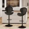Bar Stools Set of 2 Modern Swivel Bar Chairs, Barstools Counter Height with High Backrest, Easy 3-5 Minute Assembly for Bar, Kitchen, Dining Room
