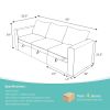 Lively lodge Modular 3-Seat Sofa with Wooden Frame and Pull-Out Bed,  Convertible Sectional Sofa for Living Room, Available in Black, White