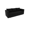 Lively lodge Modular 3-Seat Sofa with Wooden Frame and Pull-Out Bed,  Convertible Sectional Sofa for Living Room, Available in Black, White