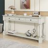 Console Table 63" Long Console Table with Drawers and Shelf for Entryway, Hallway, Living Room