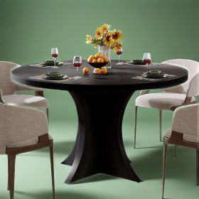 Dining Table Industrial & Timeless Style (Color: Black)
