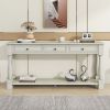 Console Table 63" Long Console Table with Drawers and Shelf for Entryway, Hallway, Living Room