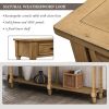Console Table Sofa Table Easy Assembly with Two Storage Drawers and Bottom Shelf for Living Room,Entryway