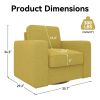 The modern-style single sofa chair can rotate 360 degrees with a spring-supported seat surface to enhance your sitting experience and adapt to your li