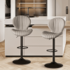Bar Stools Set of 2 Modern Swivel Bar Chairs, Barstools Counter Height with High Backrest, Easy 3-5 Minute Assembly for Bar, Kitchen, Dining Room