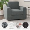 The modern-style single sofa chair can rotate 360 degrees with a spring-supported seat surface to enhance your sitting experience and adapt to your li