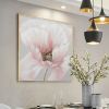 Hand Painted Oil Painting Pink flower Rosebush on Canvas Living Room Hallway Bedroom Luxurious Decorative Painting