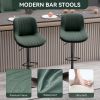 Bar Stools Set of 2, Kitchen Swivel Counter Barstool Adjustable Height Island Bar Chairs Modern Stools