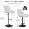Bar Stools Set of 2, Kitchen Swivel Counter Barstool Adjustable Height Island Bar Chairs Modern Stools